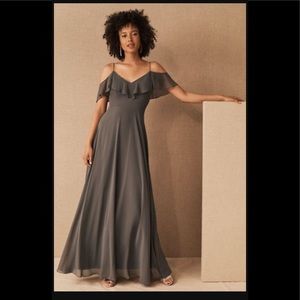 BNWT Jenny Yoo Mila Convertible Dress 4 charcoal